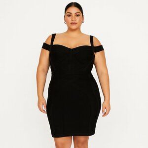 House Of CB Black Bodycon Sexy Mini Dress Size Large+ / XL